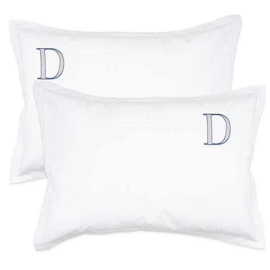 Monogrammed Pillow Shams (Set of 2) - D