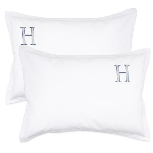 Monogrammed Pillow Shams (Set of 2) - H