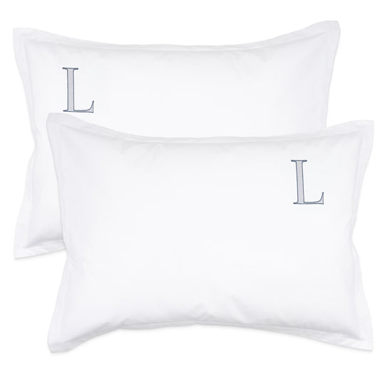 Monogrammed Pillow Shams (Set of 2) - L