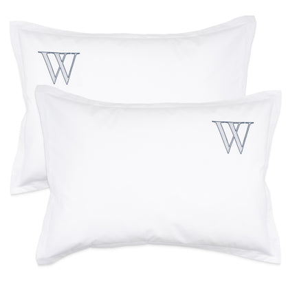 Monogrammed Pillow Shams (Set of 2) - W