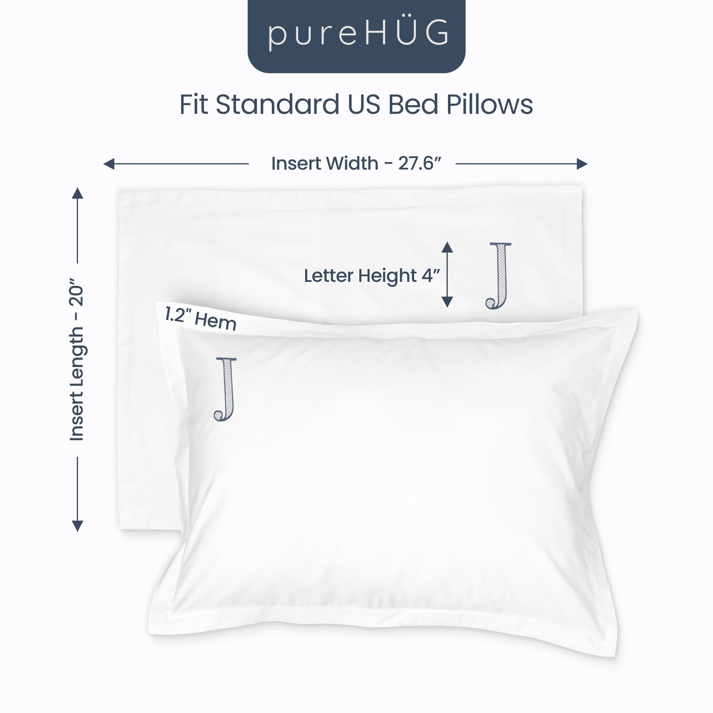 Monogrammed Pillow Shams (Set of 2) - J