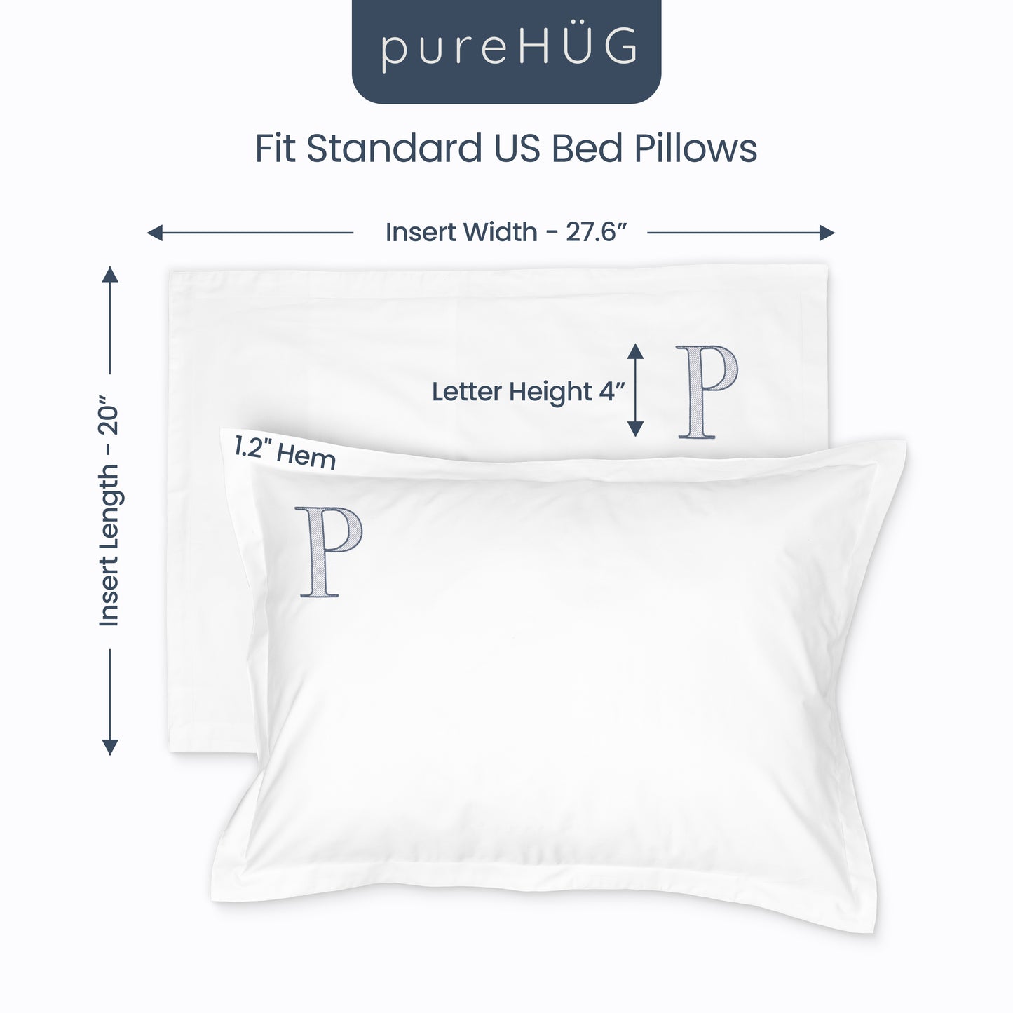 Monogrammed Pillow Shams (Set of 2) - P