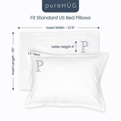 Monogrammed Pillow Shams (Set of 2) - P