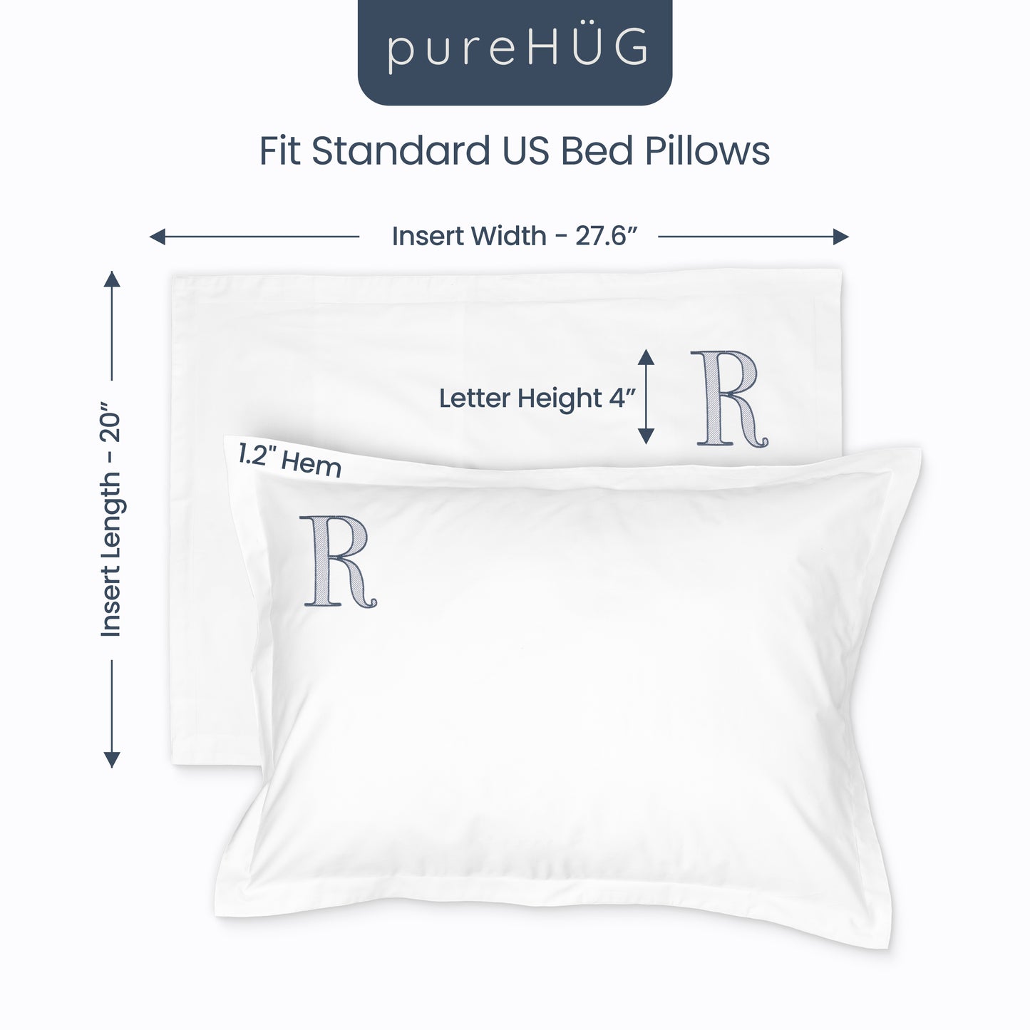 Monogrammed Pillow Shams (Set of 2) - R